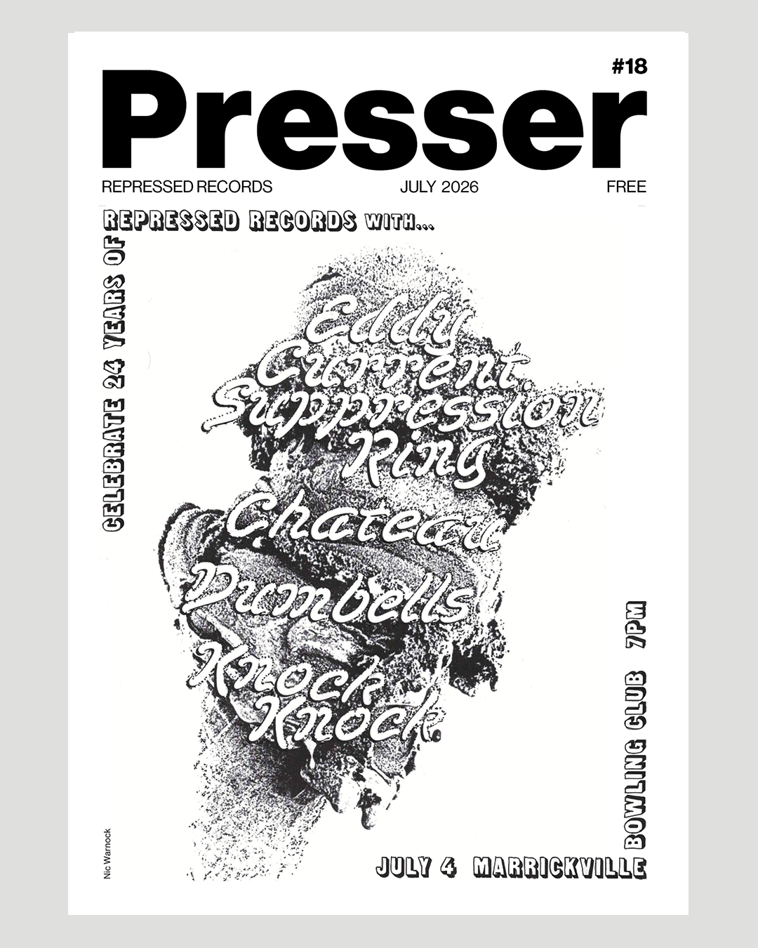 Presser Zine/Newsletter #18 - JULY 2026 (B+W Print Edition)