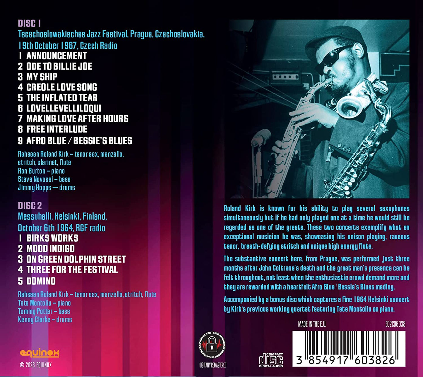 Roland Kirk Quartet - Prague 67/Helsinki 64 2CD
