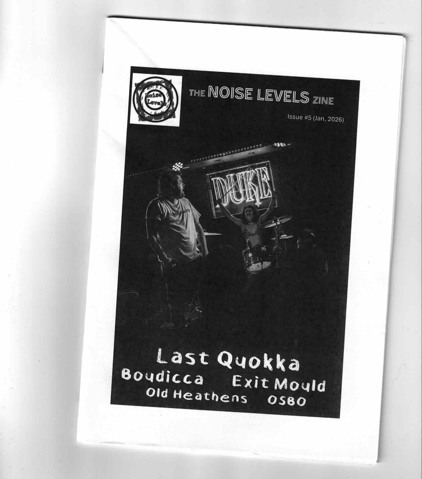 Noise Levels Zine #5: Last Quokka, Boudicca, Exit Mould, Old Heathens and Osbo.