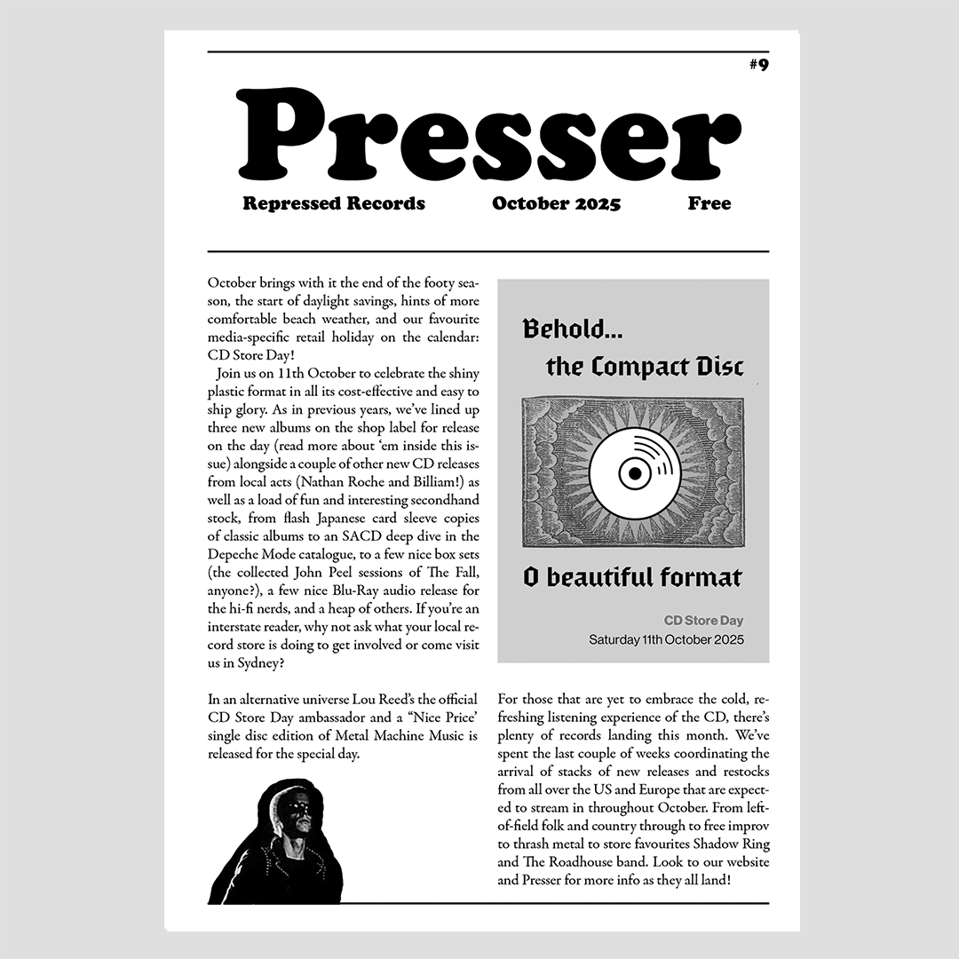 Presser Zine/Newsletter #9 - October 2025 (Print Edition)