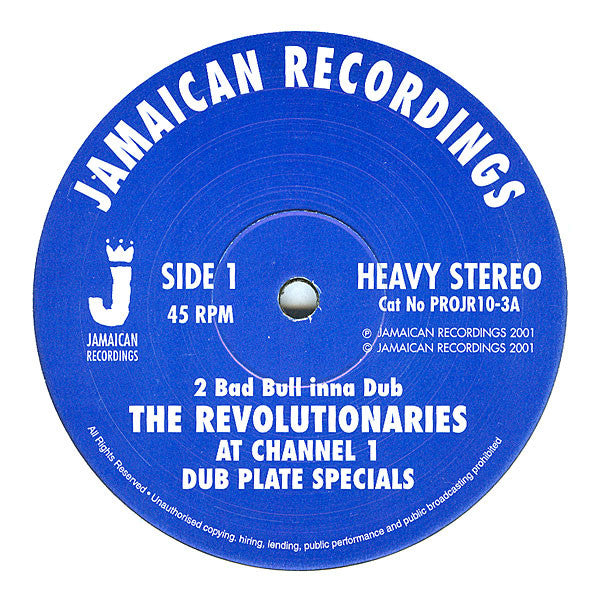 The Revolutionaries - At Channel 1 Dub Plate Specials 10"
