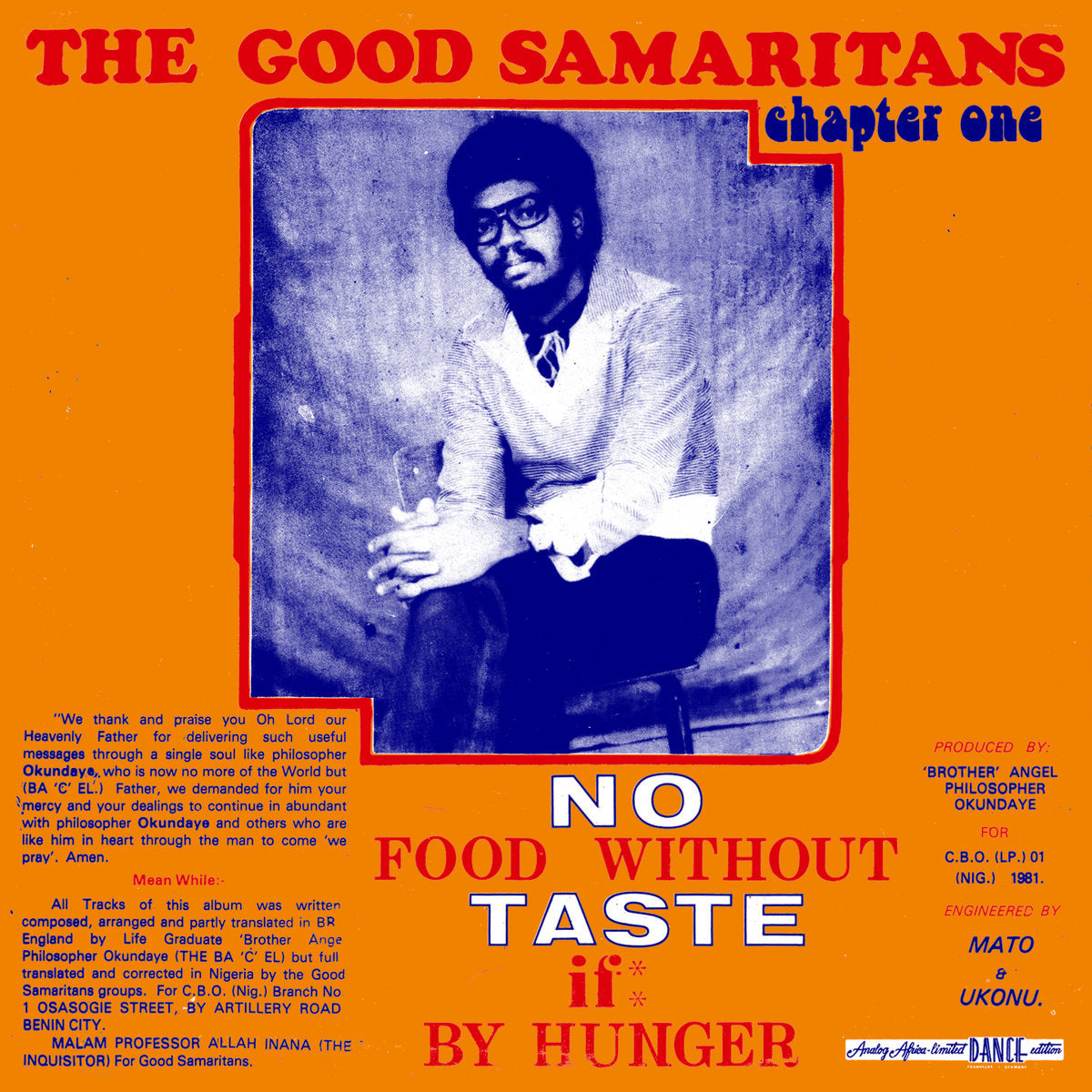 The Good Samaritans – No Food Without Taste If By Hunger LP