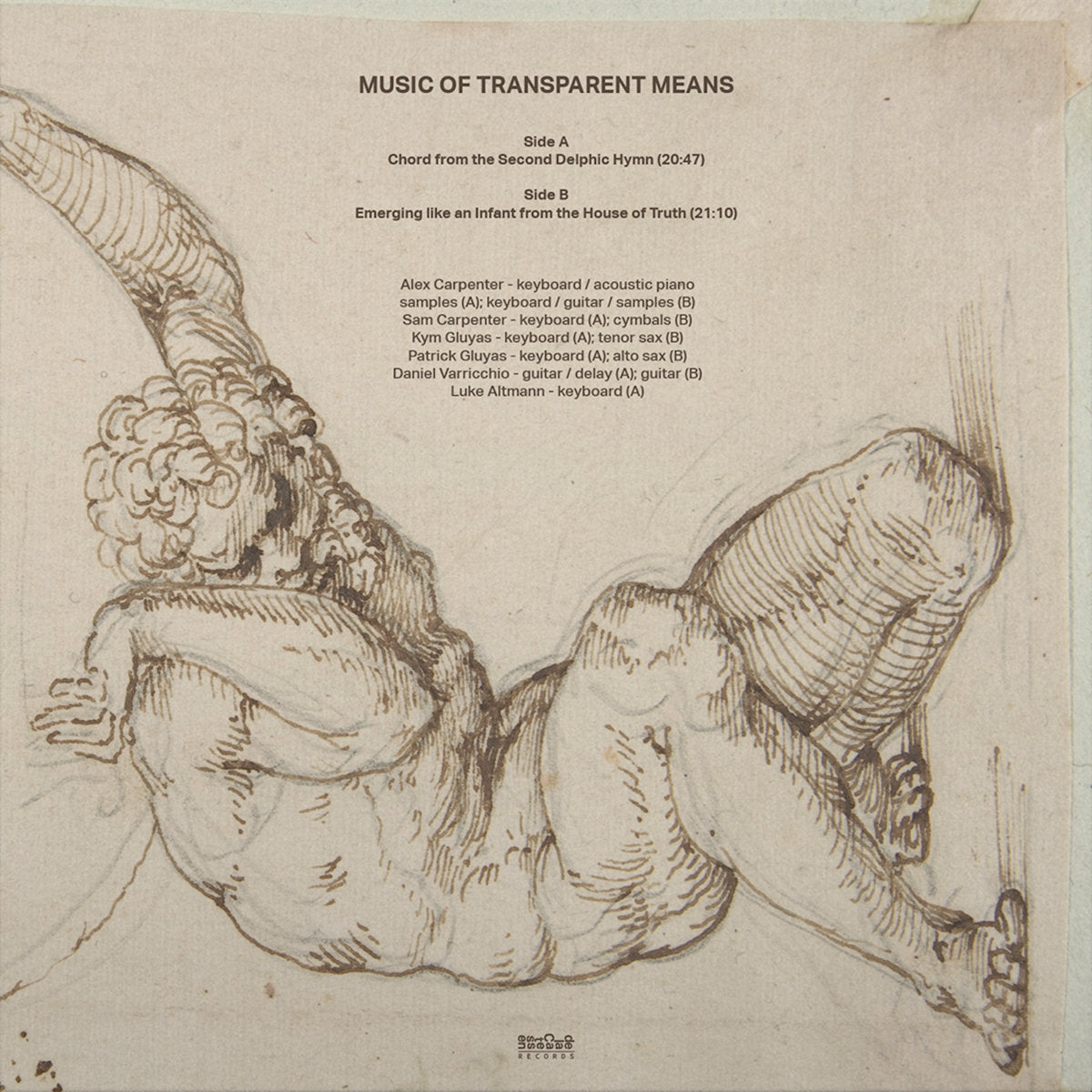 Music of Transparent Means - Chord from the Second Delphic Hymn / Emerging like an Infant from the House of Truth LP