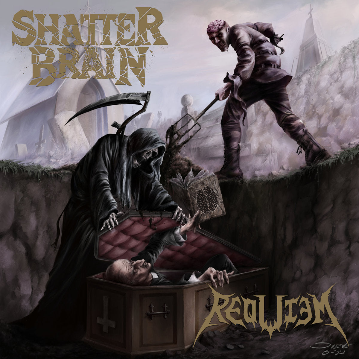 Shatter Brain / Requiem - Split LP