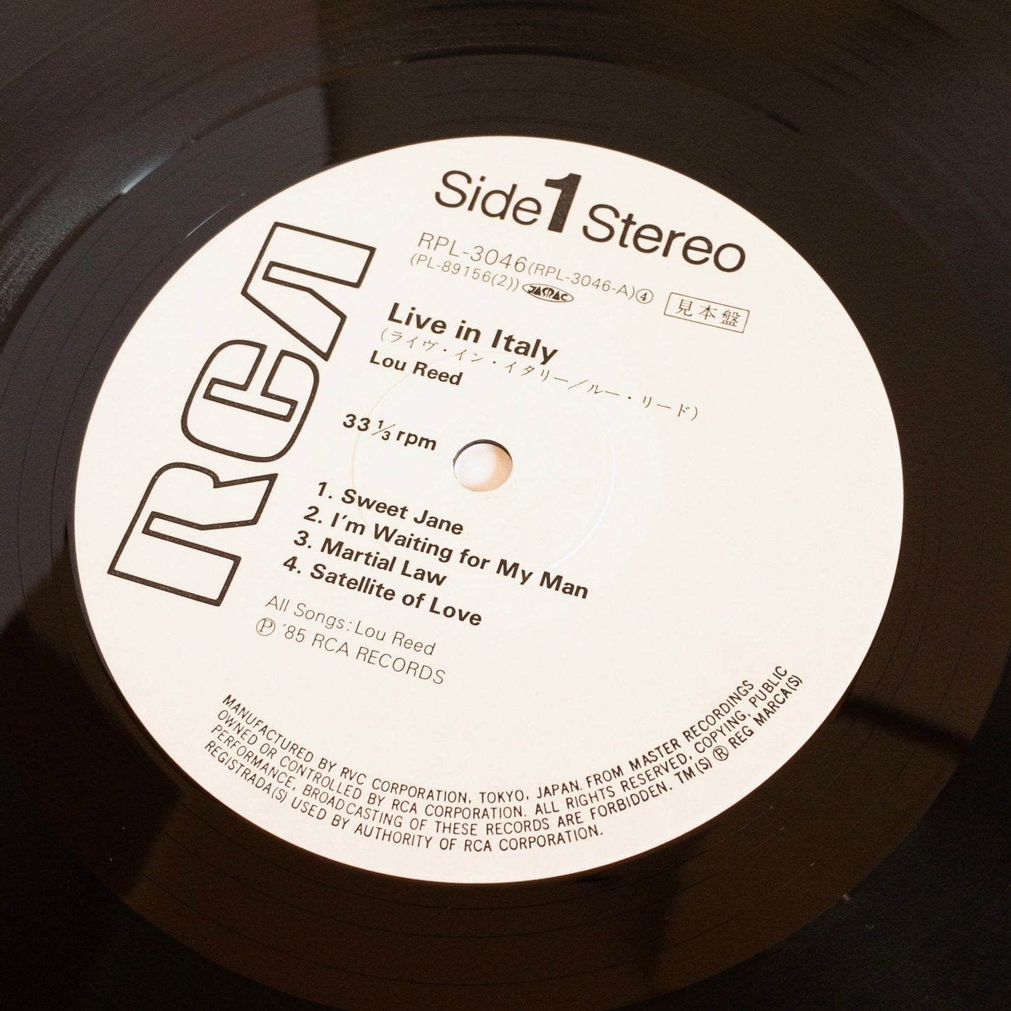 Lou Reed – Live In Italy 2LP [Promo]
