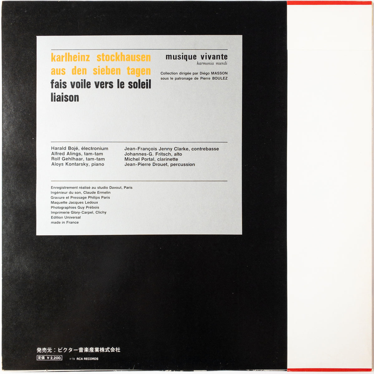 Stockhausen – Aus Den Sieben Tagen LP