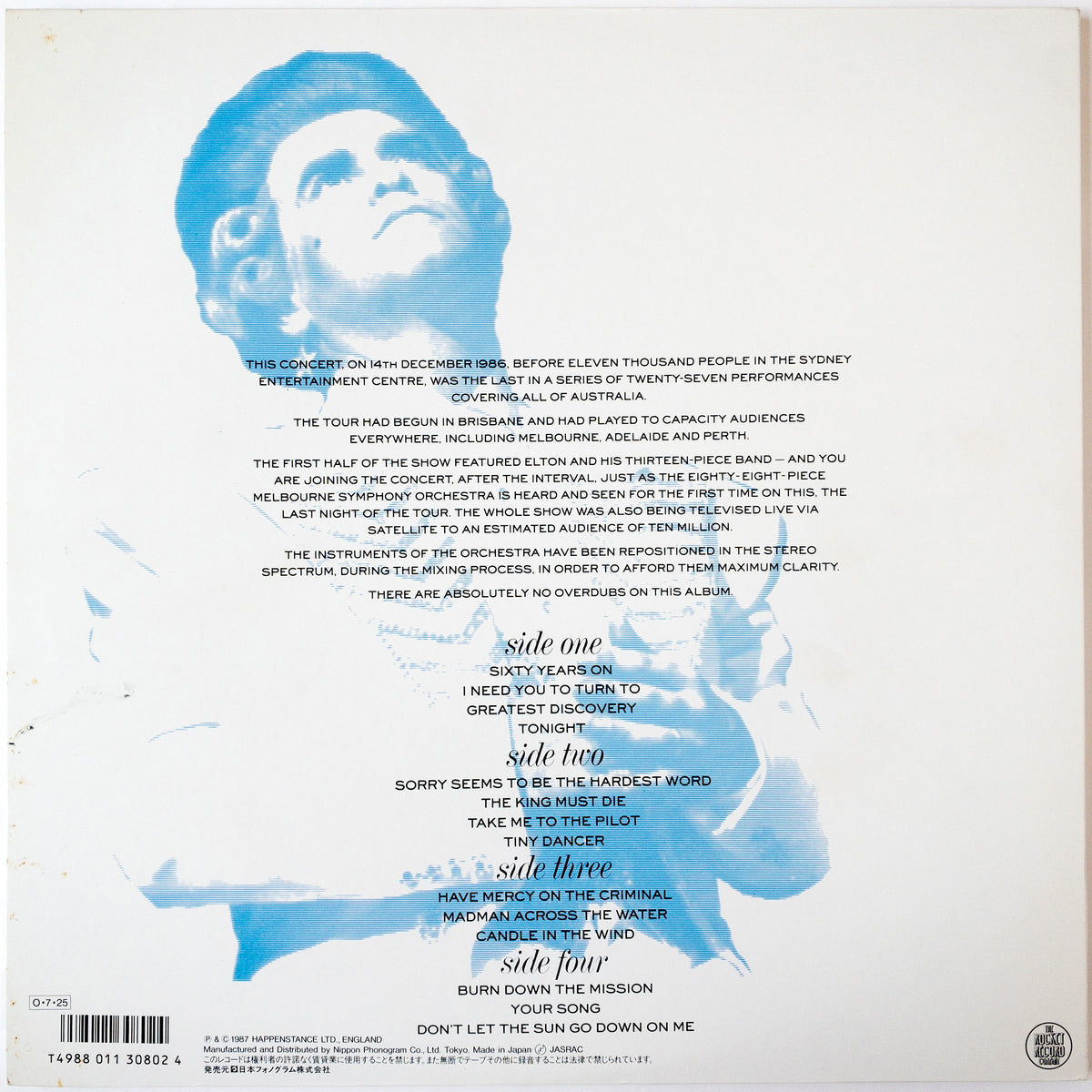 Elton John – Live In Australia With The Melbourne Symphony Orchestra 2LP
