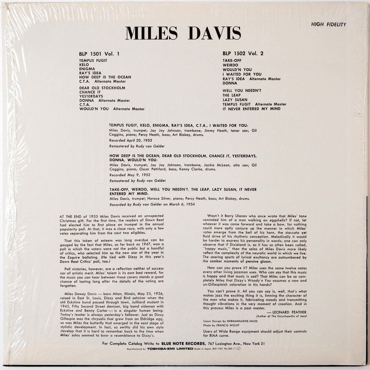 Miles Davis – Volume 1 LP