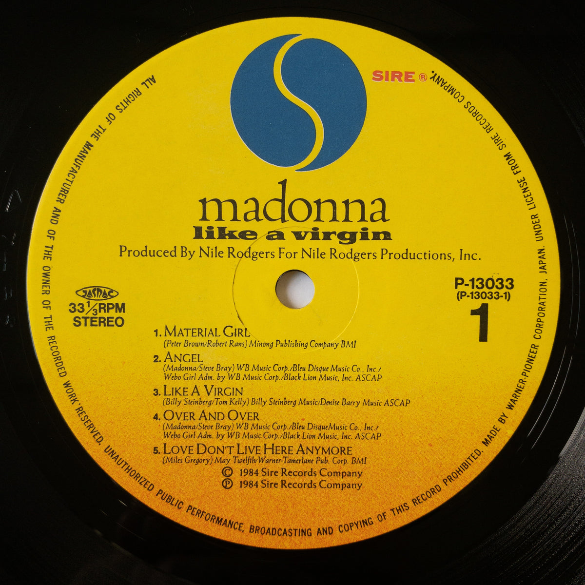 Madonna – Like A Virgin LP