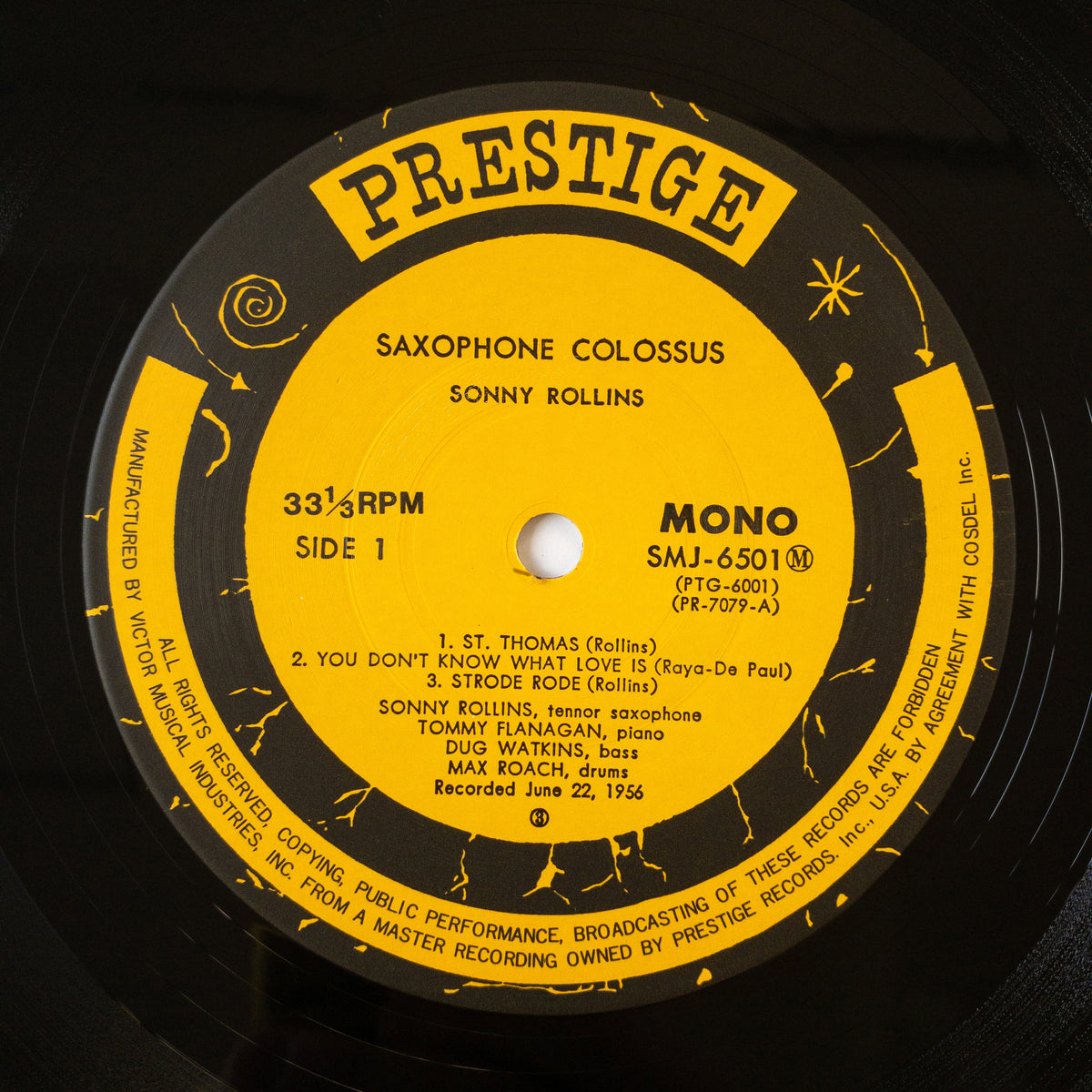 Sonny Rollins  – Saxophone Colossus LP