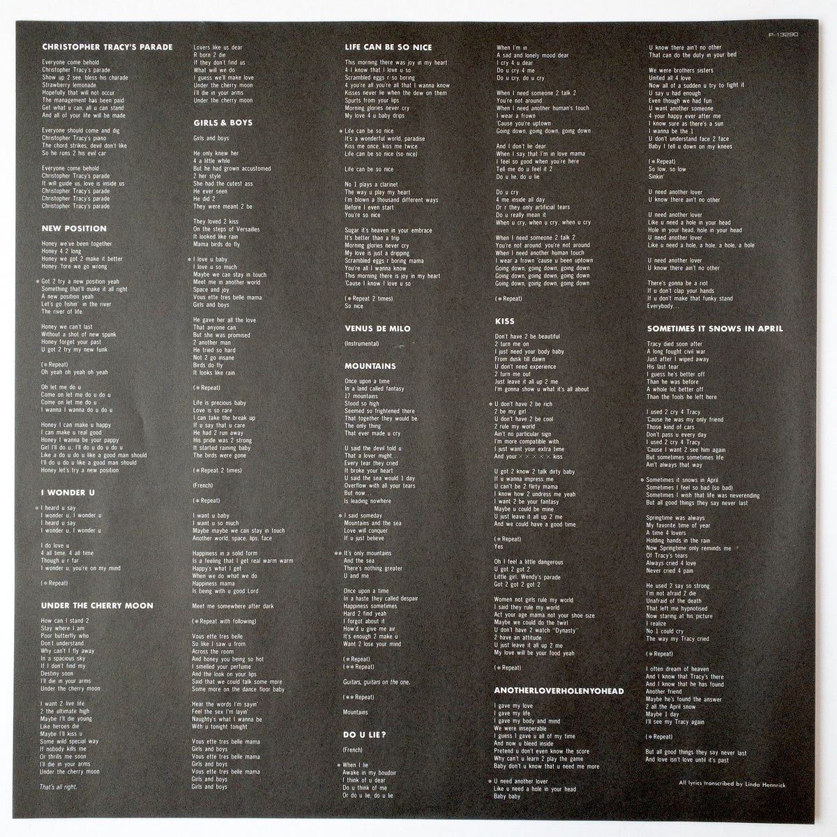 Prince And The Revolution – Parade LP