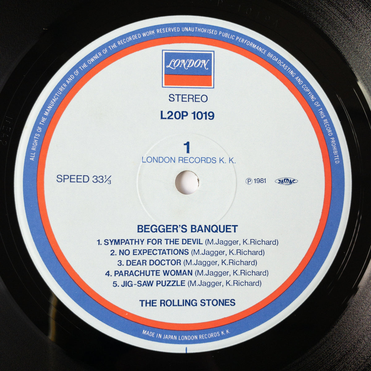 The Rolling Stones – Beggars Banquet LP