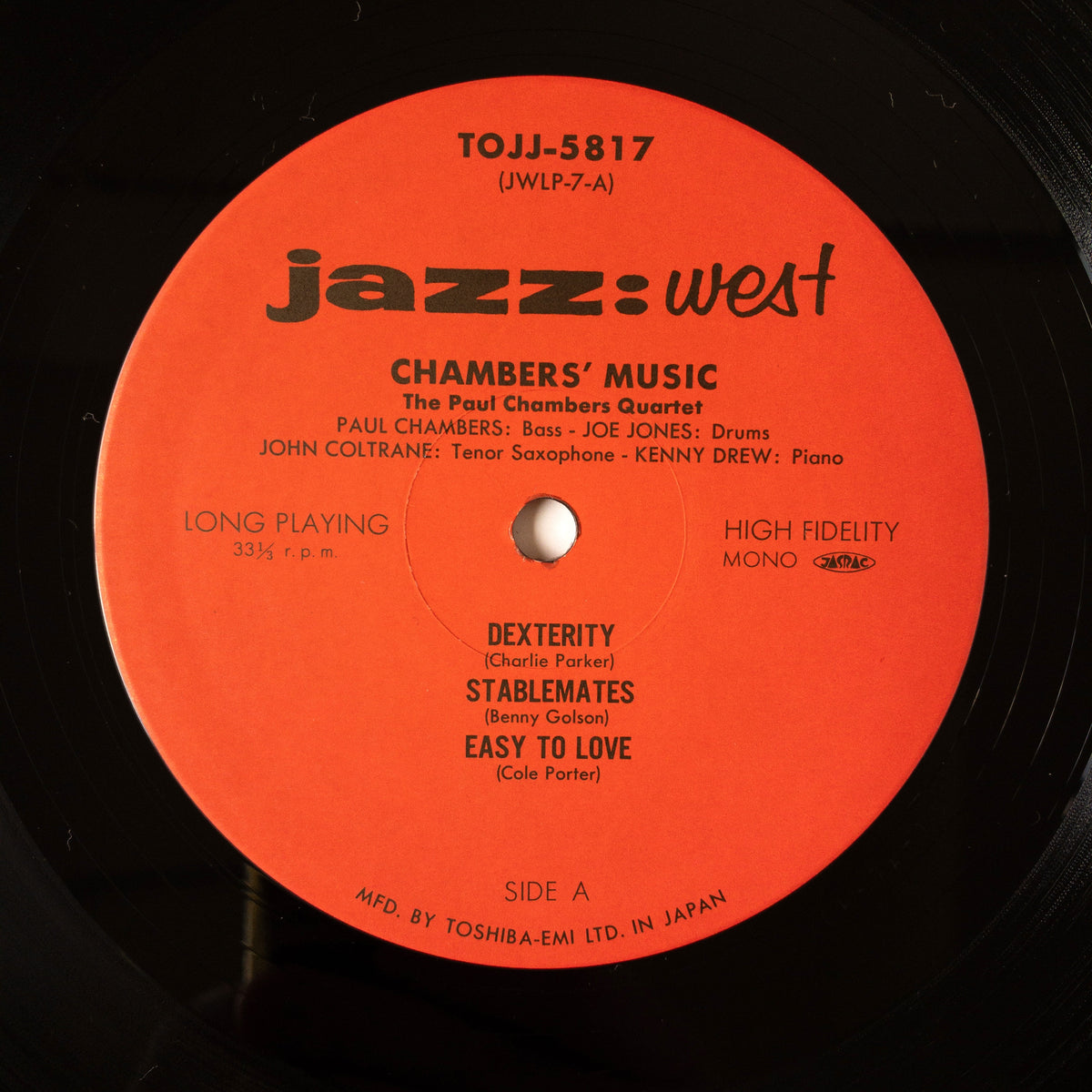 Paul Chambers – Chambers' Music: A Jazz Delegation From The East LP