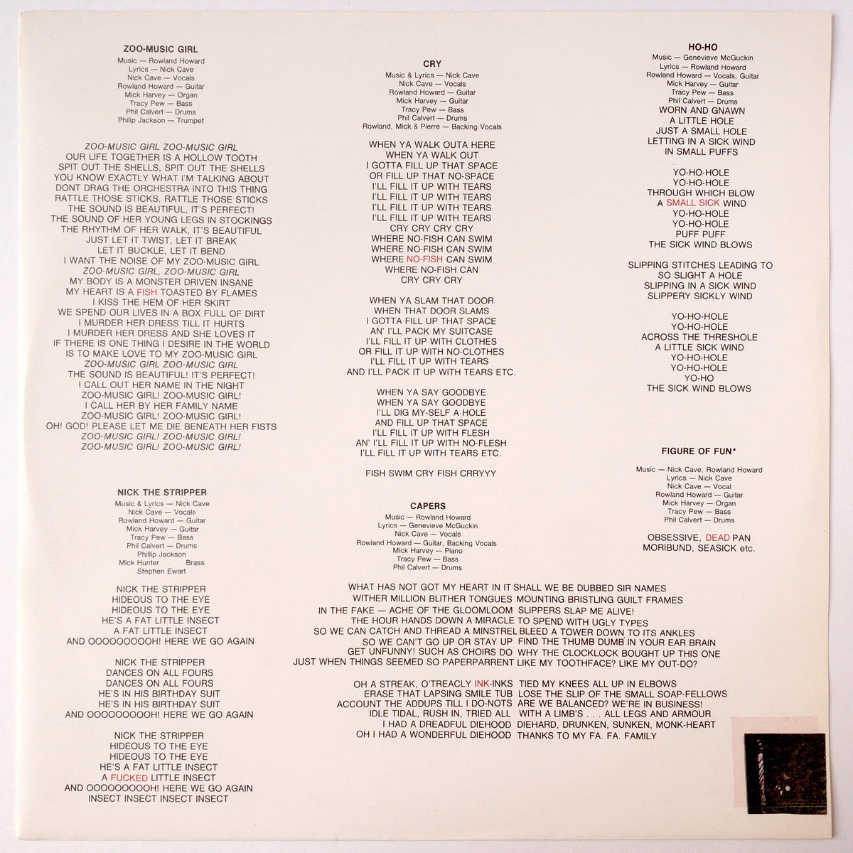 The Birthday Party – Prayers On Fire LP