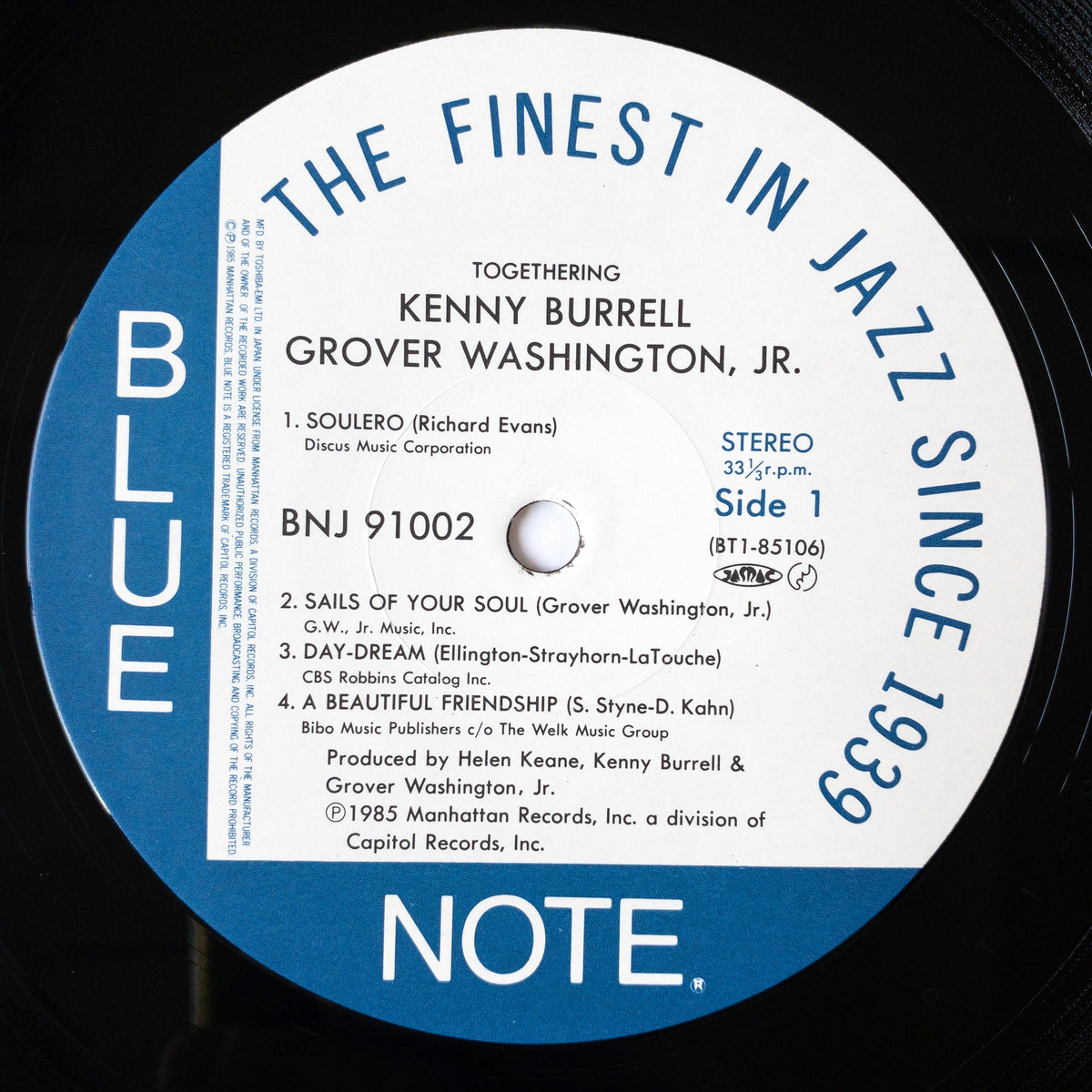 Kenny Burrell / Grover Washington, Jr. – Togethering LP