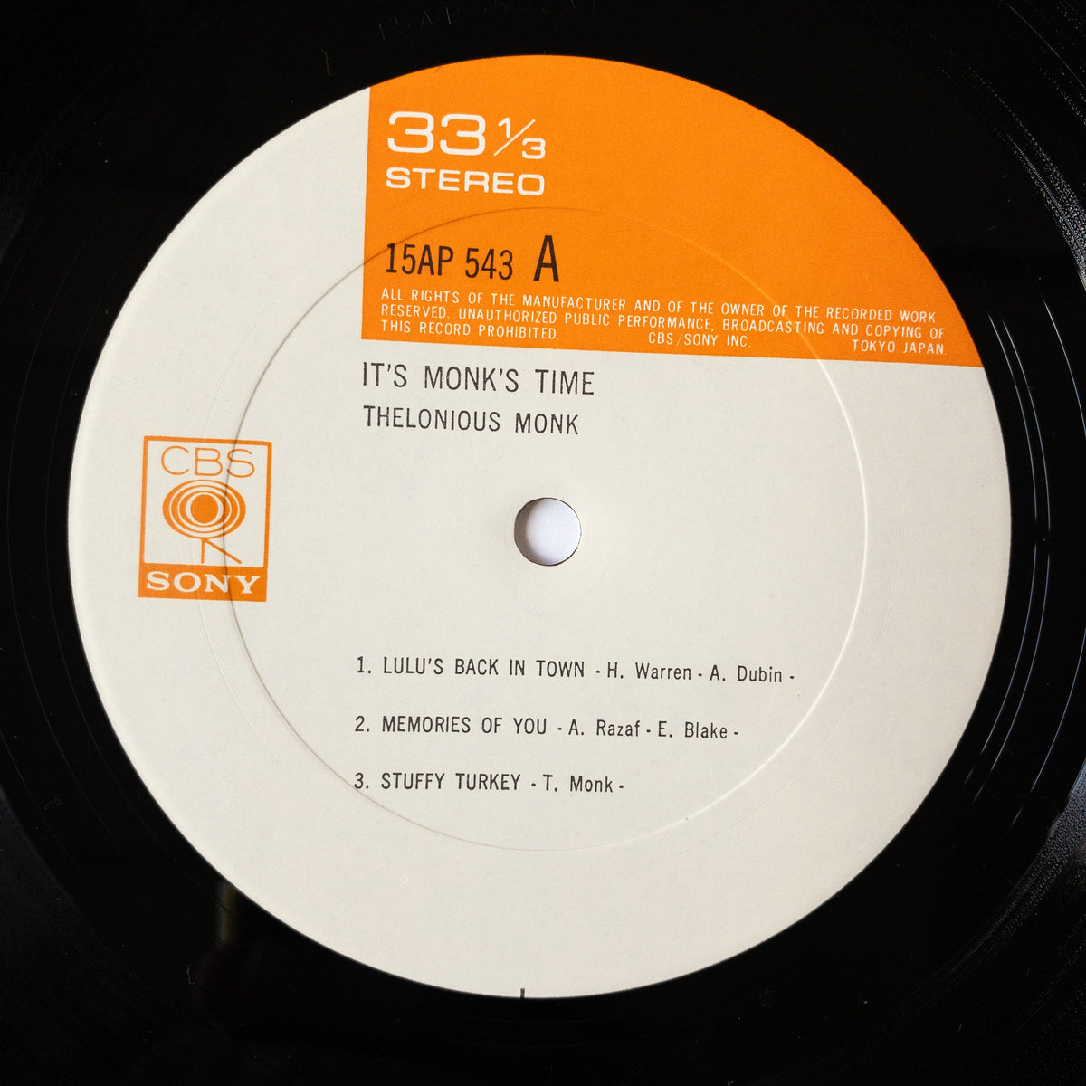 Thelonious Monk – It's Monk's Time LP