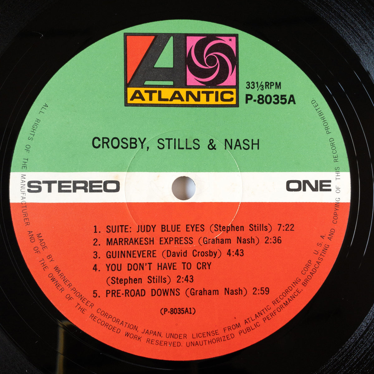 Crosby, Stills & Nash – Crosby, Stills & Nash LP