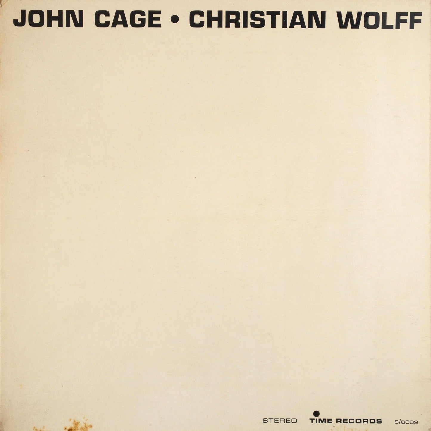 John Cage • Christian Wolff – John Cage • Christian Wolff LP