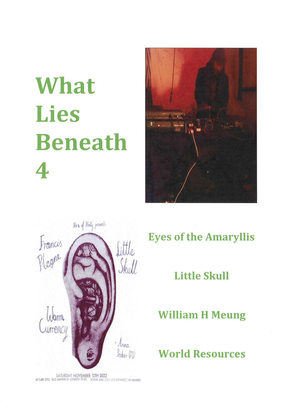 What Lies Beneath #4 Zine + CD-R